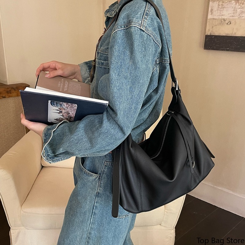 Luxury Bags Everyday - 洗練された日常使いの大型トートバッグ（女性用）、本革製、ショルダーストラップ付き、高級ハンドバッグ