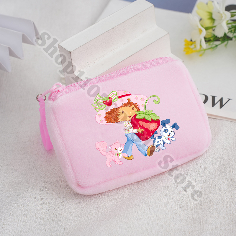 Accordion Wallet Zip - 子供アニメぬいぐるみ小銭入れイチゴショートケーキ女の子かわいい財布子供漫画プリントマネーバッグアクセサリー収納ポーチ