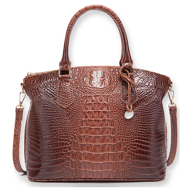 Structured Handbag Top Handle - レディース ヴィンテージ クロコダイル柄 ハンドバッグ マルチカラー トップハンドル