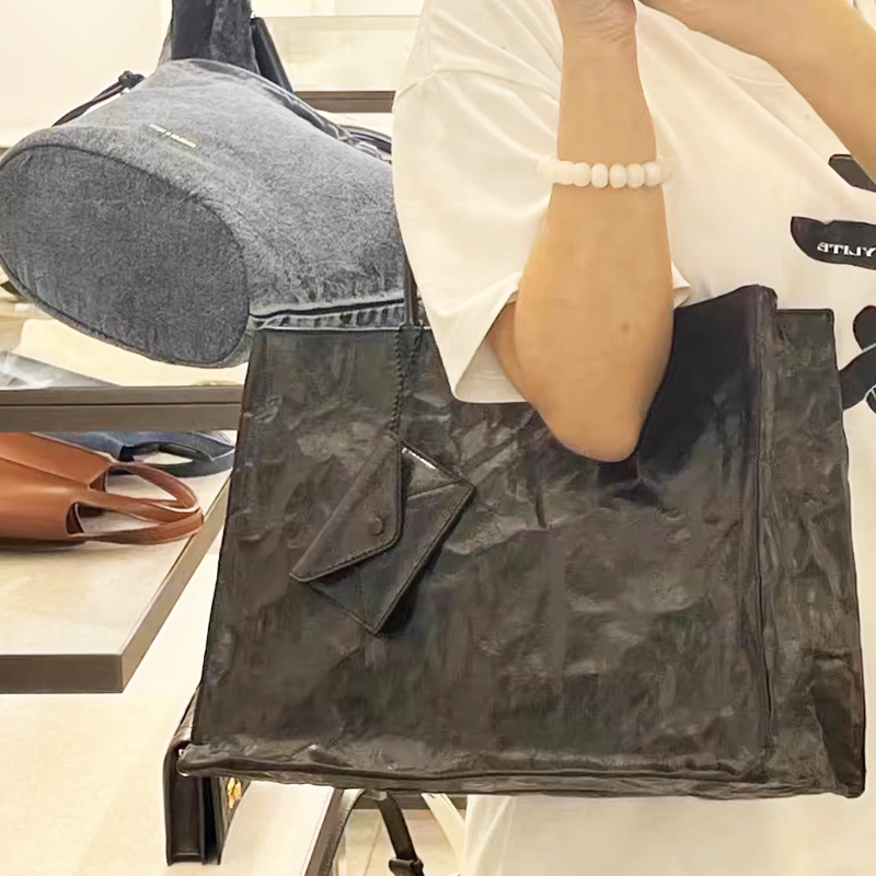 韓国カジュアルクラフト紙トートバッグ女性の高級デザイナーハン - Luxury Bags Collection のレビューと価格