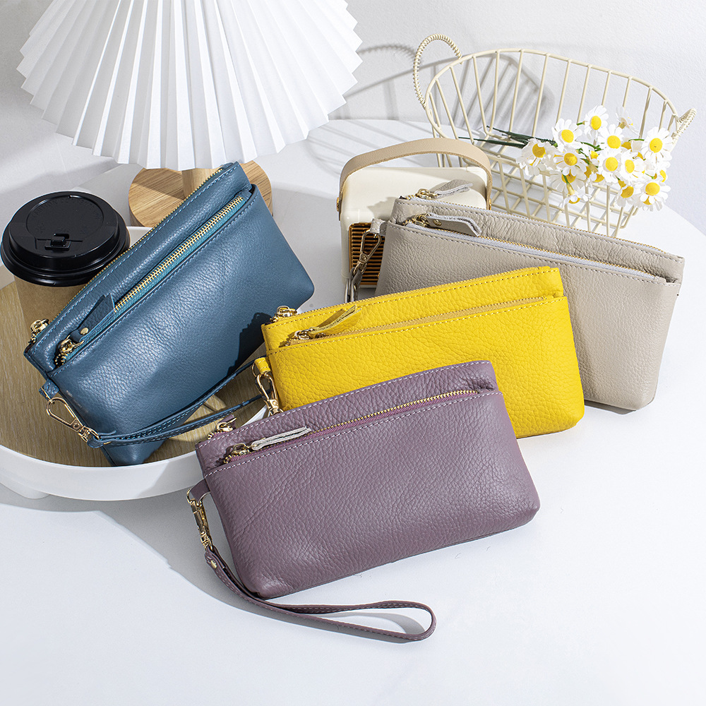 2026 ソフト本革ロングリストクラッチバッグ 女性用、都会 - Accordion Wallet Zip のレビューと価格