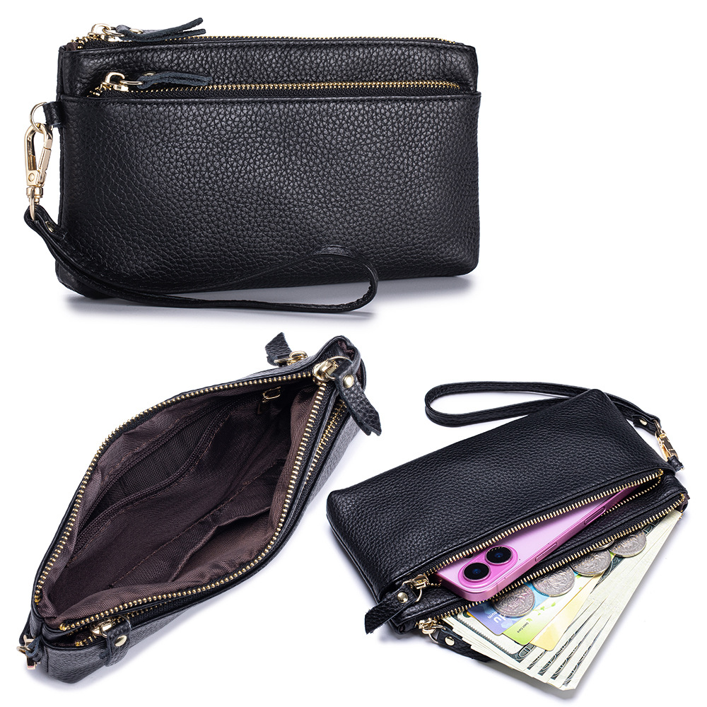 2026 ソフト本革ロングリストクラッチバッグ 女性用、都会 - Accordion Wallet Zip のレビューと価格