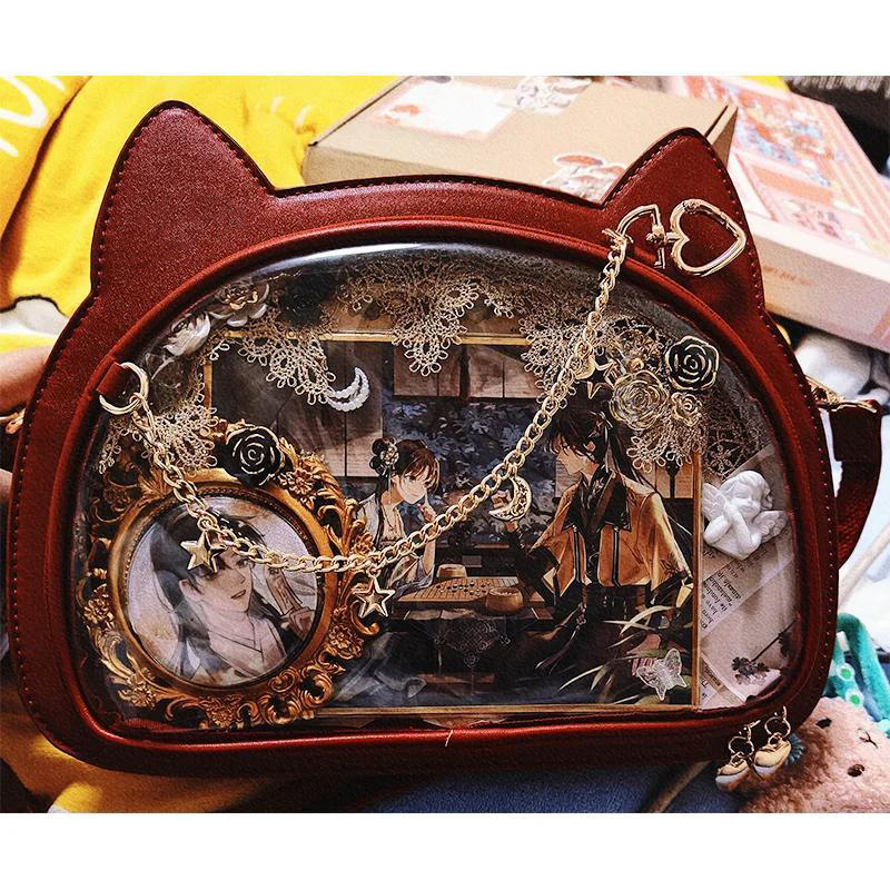 日本のかわいい猫痛バッグクロスボディ新しい高級 Pu レザー - Luxury Bags In Japan のレビューと価格