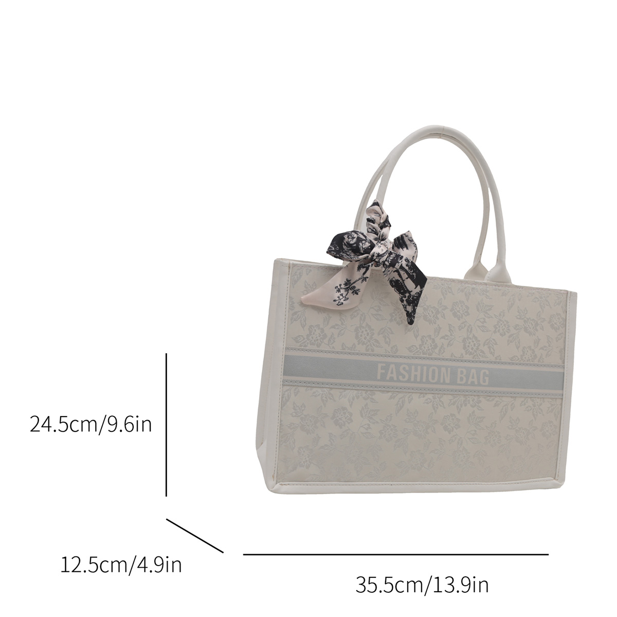 高級感あふれるエレガントな女性用トートバッグ、刺繍ブーケ柄P - Luxury Bags Collection のレビューと価格