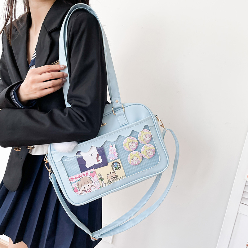 カワイイ-女性用透明ショルダーバッグ,トートバッグ,学生用シ - Luxury Bags In Japan のレビューと価格