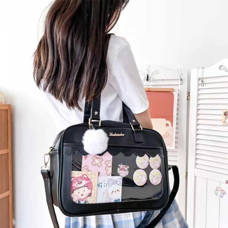 カワイイ-女性用透明ショルダーバッグ,トートバッグ,学生用シ - Luxury Bags In Japan のレビューと価格