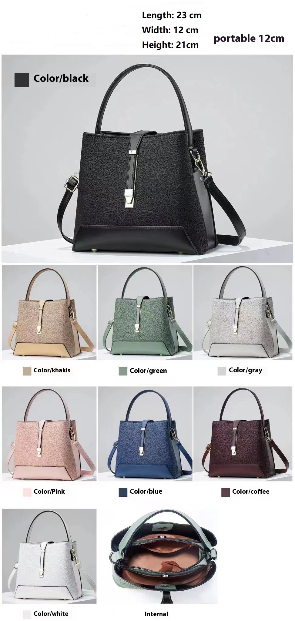 新しい高級トートバッグレザー上品なハンドバッグプロフェッショ - Luxury Bags Collection のレビューと価格