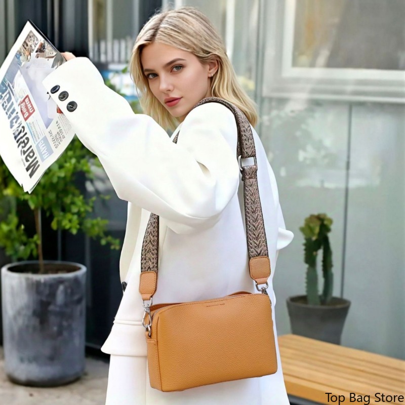 本革スクエアクロスボディバッグ レディース ショルダーバッグ - Quiet Luxury Bags Crossbody のレビューと価格