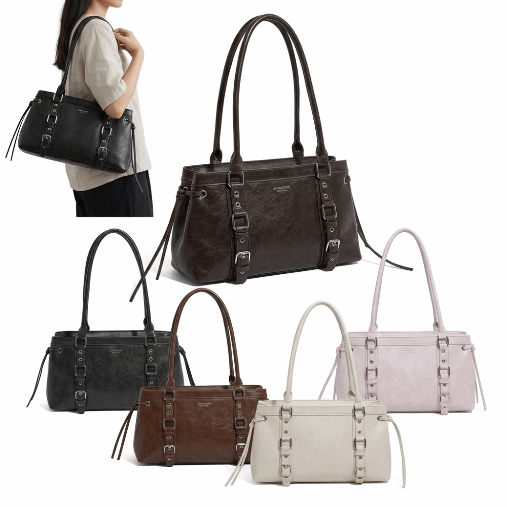 新しい構造形状の女性用ハンドバッグ、軽量で高級感のある質感仕 - Structured Handbag Top Handle のレビューと価格