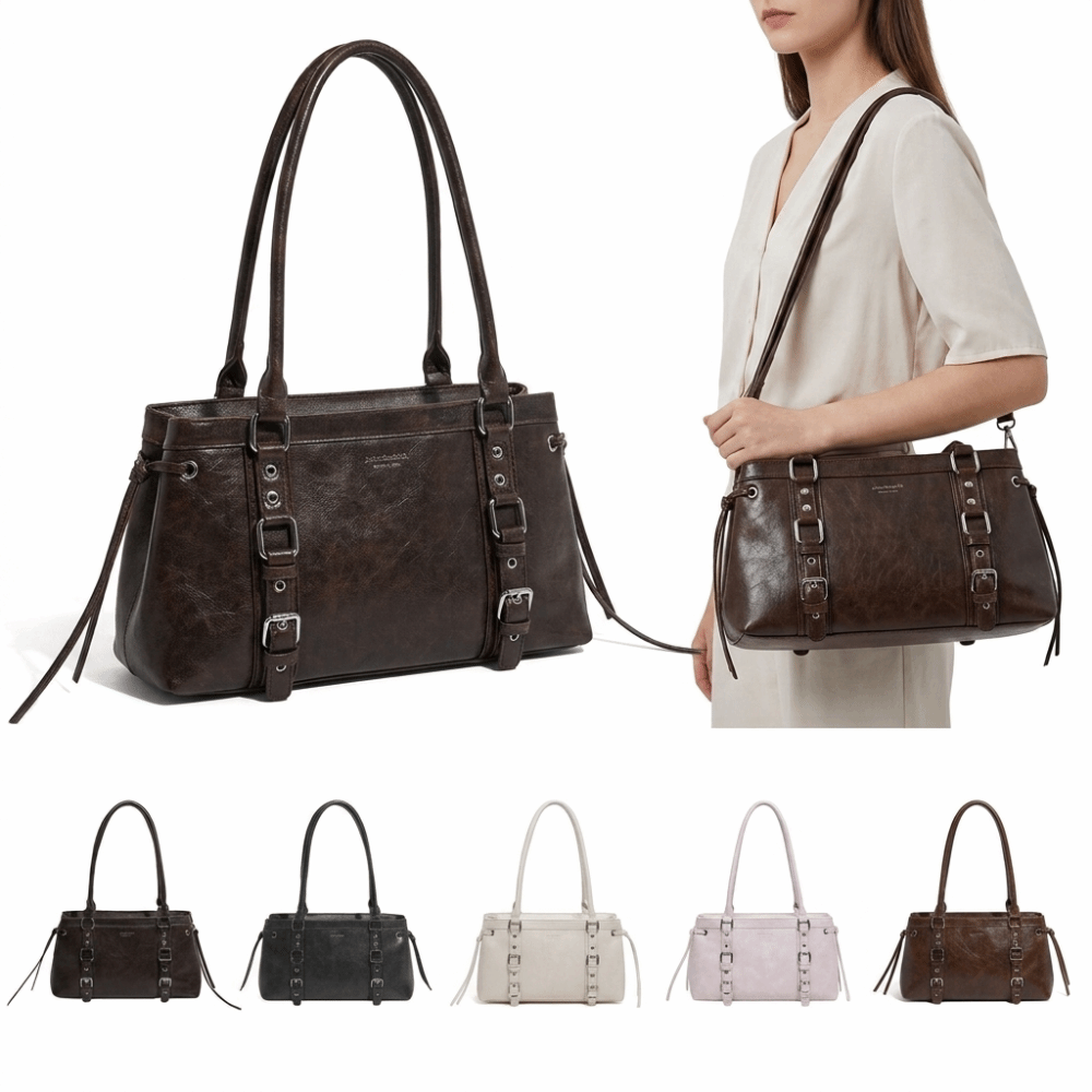 新しい構造形状の女性用ハンドバッグ、軽量で高級感のある質感仕 - Structured Handbag Top Handle のレビューと価格