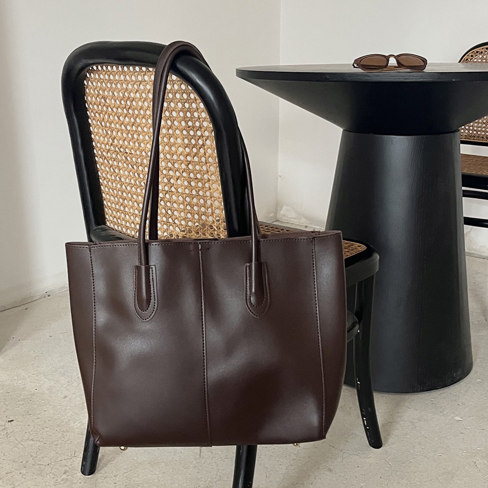 女性のための革のトートバッグ,良質,シンプル,大容量,正方形 - Luxury Bags Collection のレビューと価格