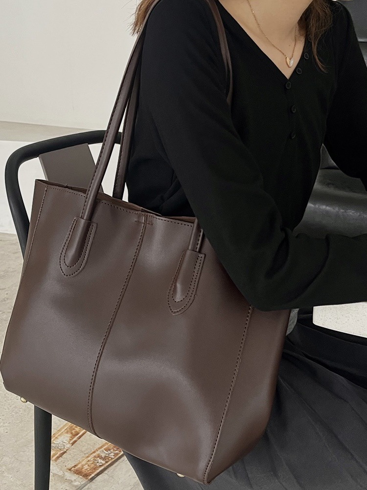 女性のための革のトートバッグ,良質,シンプル,大容量,正方形 - Luxury Bags Collection のレビューと価格