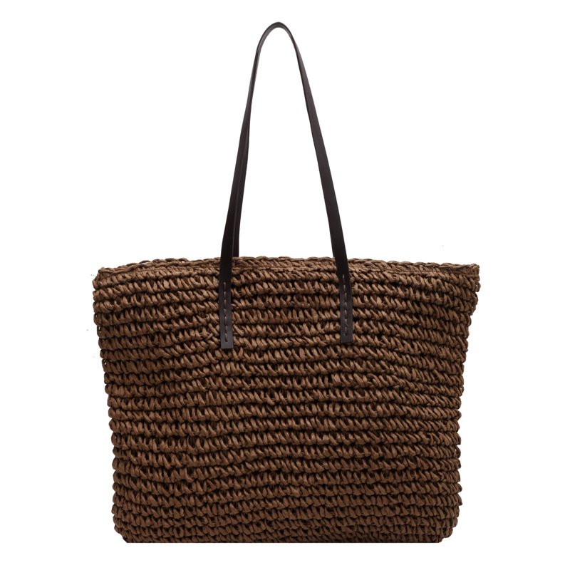 女性のための大きな編まれたストローバッグ,ビーチバッグ,大容 - Luxury Bags Collection のレビューと価格