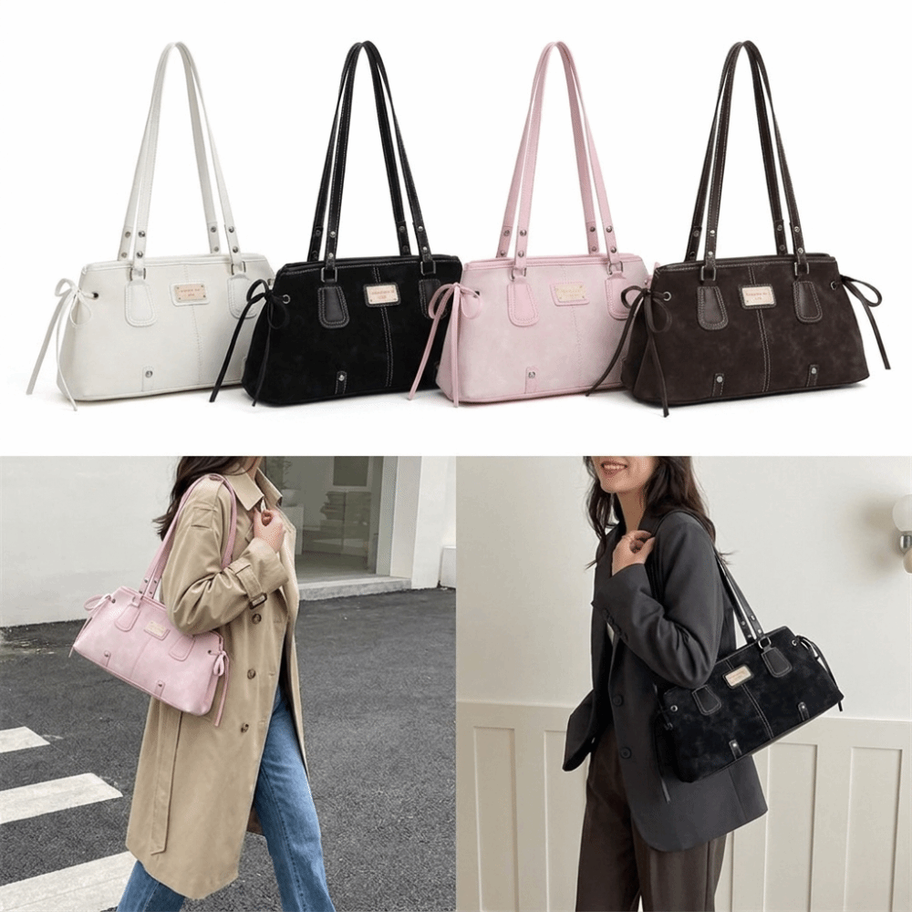 ミニマリストフェイクレザートートバッグ ジップトップ構造ショ - Structured Handbag Top Handle のレビューと価格