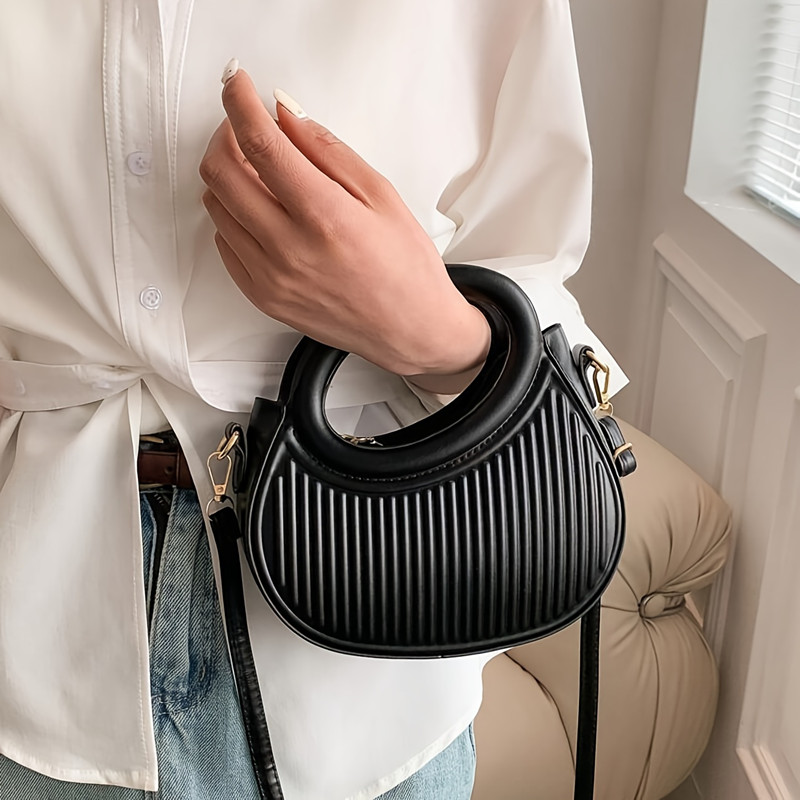 シックなストライプデザインの女性用クロスボディバッグエレガン - Luxury Bags Everyday のレビューと価格
