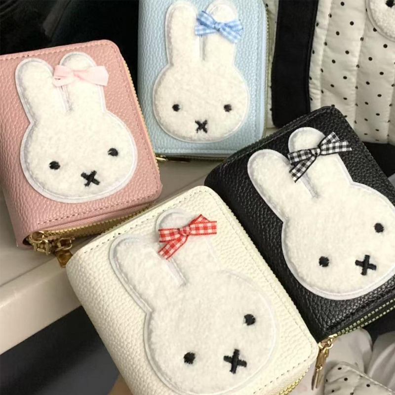 ミッフィー柄シンプルファッションポータブルショートコインパー - Accordion Wallet Zip のレビューと価格