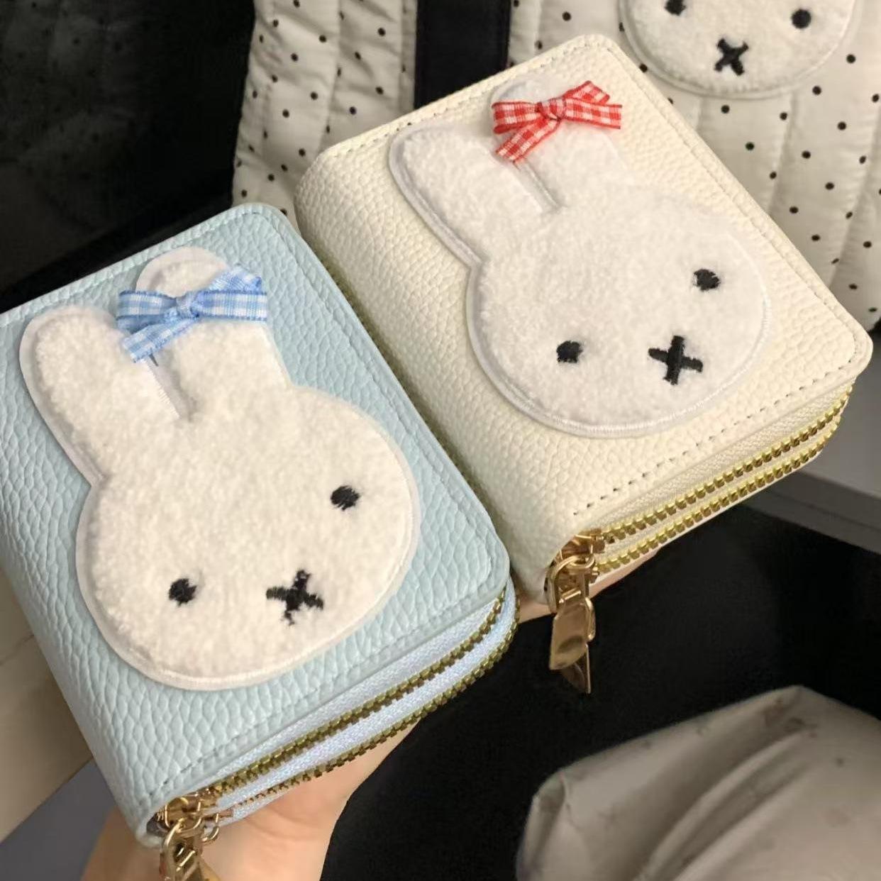 ミッフィー柄シンプルファッションポータブルショートコインパー - Accordion Wallet Zip のレビューと価格