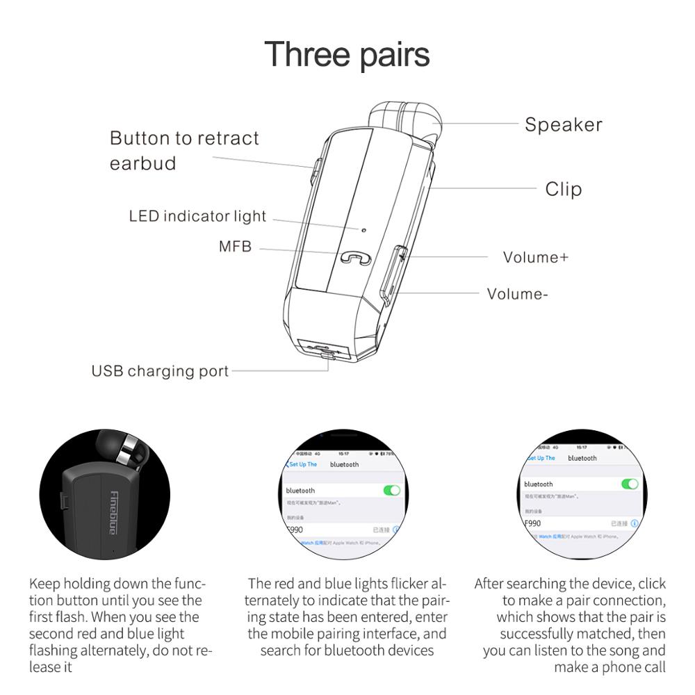Fineblue-Bluetoothワイヤレスビジネスヘッド - Luxury Bags Videos のレビューと価格