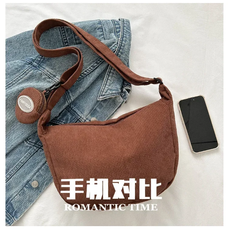 ファッションヴィンテージコーデュロイクロスボディバッグ女性用 - Accordion Wallet Zip のレビューと価格